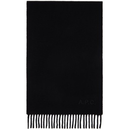 Black Ambroise Embroidered Scarf 241252M150011