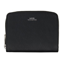Black Emmanuelle Compact Wallet 241252M164007