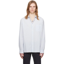 White & Blue Malo Shirt 241252M192021