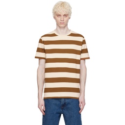 Brown & White Thibault T-Shirt 241252M213003
