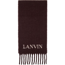 Brown Fringed Scarf 241254F028001