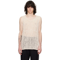 Off-White Distressed Tank Top 241254M214003