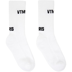 White VTMNTS PARIS Socks 241254M220003