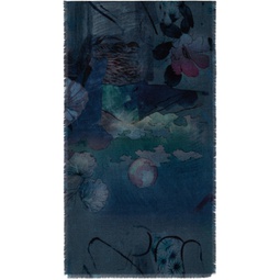 Blue Narcissus Scarf 241260M150008