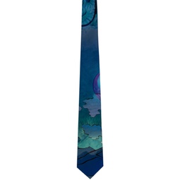 Blue Narcissus Silk Tie 241260M158002