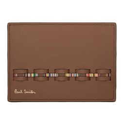 Brown Woven Front Card Holder 241260M163006