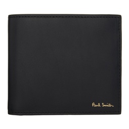 Black Leather Signature Stripe Interior Billfold Wallet 241260M164003