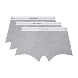 Three-Pack Gray Boxer Briefs 241260M216008