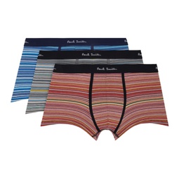Three-Pack Multicolor Signature Stripe Boxers 241260M216013