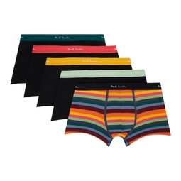 Five-Pack Multicolor Artist Stripe Boxers 241260M216017