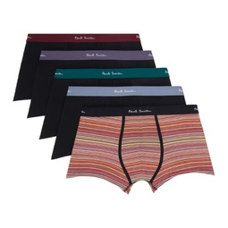 Five-Pack Multicolor Signature Stripe Boxers 241260M216018