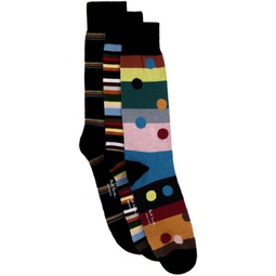 Three-Pack Multicolor Socks 241260M220005