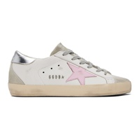 White & Pink Super-Star Sneakers 241264F128040
