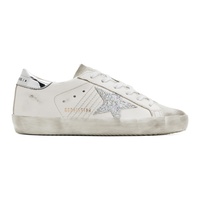 White & Silver Super-Star Sneakers 241264F128045