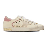 Off-White & Pink Super-Star Suede Sneakers 241264F128060