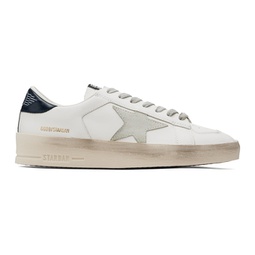 White & Navy Stardan Sneakers 241264M237030