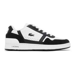 White & Black T-Clip Leather Sneakers 241268M237000