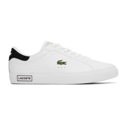 White & Black Powercourt Leather Sneakers 241268M237001
