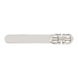 Silver Double Gancini Tie Bar 241270M149003