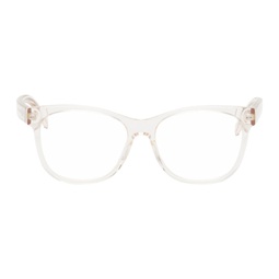Pink Square Glasses 241278F004031