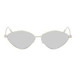 Silver Oval Sunglasses 241278F005077
