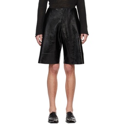 SSENSE Exclusive Black No.277 Leather Shorts 241282M189001