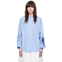 Blue Oversized Shirt 241283F109004
