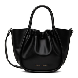 Black Small Ruched Tote 241288F049010