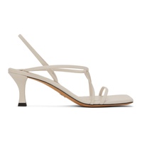 White Square Strappy Heeled Sandals 241288F125003