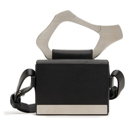 Black Leather Strap Box Bag 241295M171000