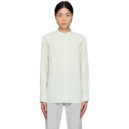 White & Green Gaston Shirt 241305M192013
