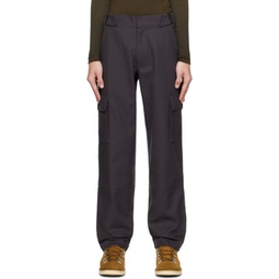 Gray Shank Structured Cargo Pants 241310M191000