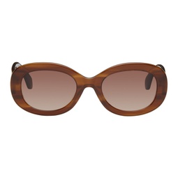 Brown Round Sunglasses 241314F005021