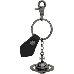 Black & Gunmetal 3D Orb Keychain 241314M148013