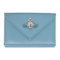 Blue & Silver Envelope Billfold Wallet 241314M164027