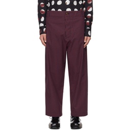 Red & Navy Alien Trousers 241314M191000