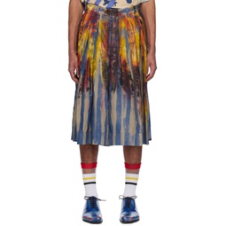 Multicolor Culotte Shorts 241314M193012