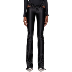Black Cut-Out Trousers 241325F087007
