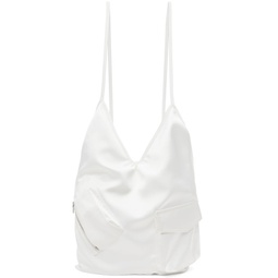 White Pocket Touch Tote 241327F049001