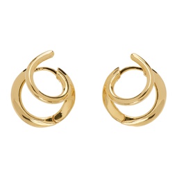 Gold Stellar Hoop Earrings 241340F022003