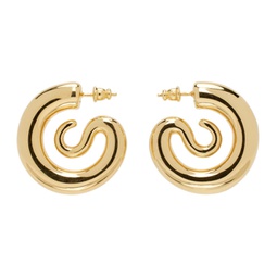 Gold Small Serpent Hoop Earrings 241340F022009