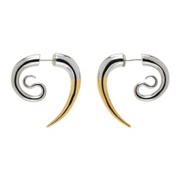 Silver & Gold Spina Serpent Earrings 241340F022015