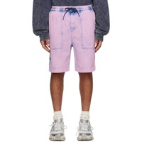 Pink Faded Shorts 241343M193000