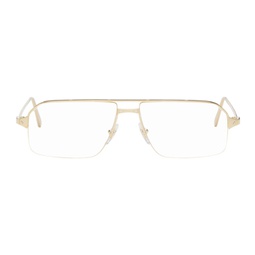 Gold Aviator Glasses 241346F004004
