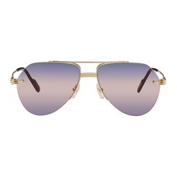 Gold Premiere de Cartier Sunglasses 241346F005001