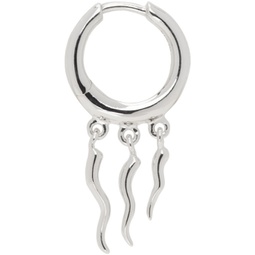 Silver Gaia Huggie Single Earring 241353F022027