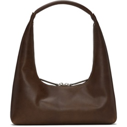 Brown Integrated Strap Shoulder Bag 241369F048068
