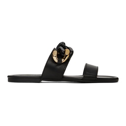 Black Monyca Flat Sandals 241373F124002