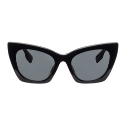 Black Logo Detail Cat-Eye Frame Sunglasses 241376F005035