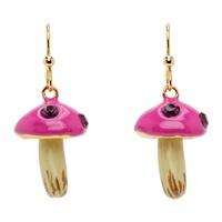 SSENSE Exclusive Pink Mushroom Earrings 241379F022003